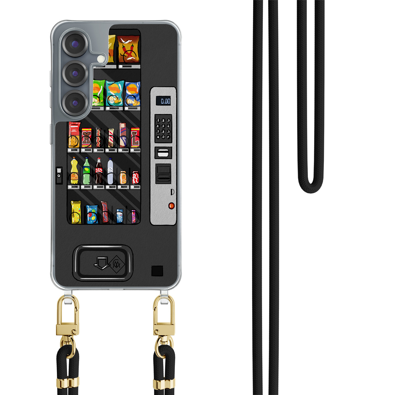 Samsung Galaxy S25 hoesje met zwart koord Snoepautomaat