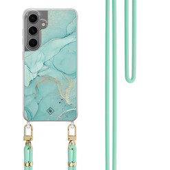 Casimoda Samsung Galaxy S24 Plus hoesje met mint koord - Touch of mint