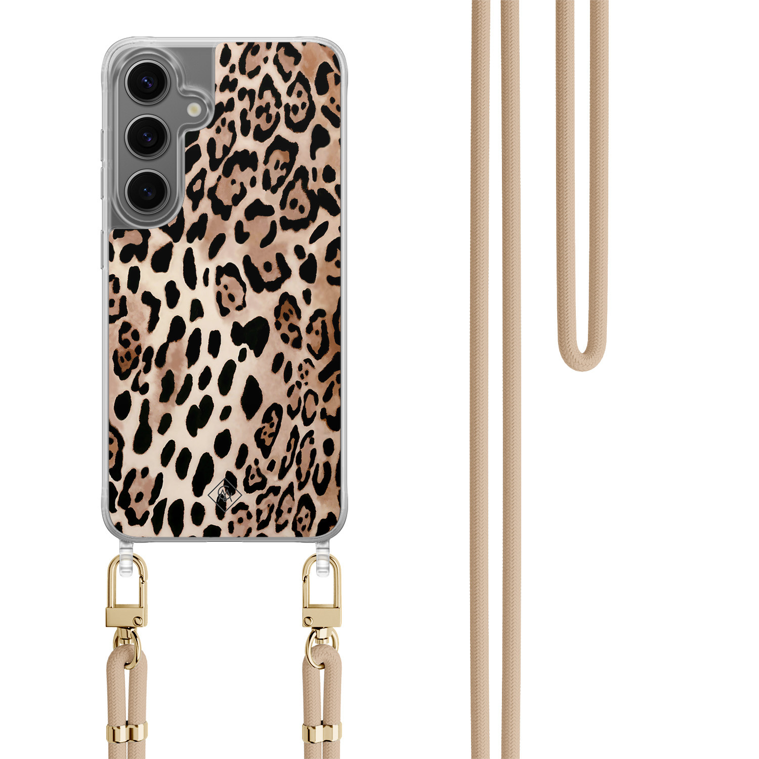 Samsung Galaxy S24 Plus hoesje met beige koord Golden wildcat