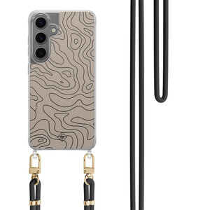 Casimoda Samsung Galaxy S24 Plus hoesje met zwart koord - Abstract lines