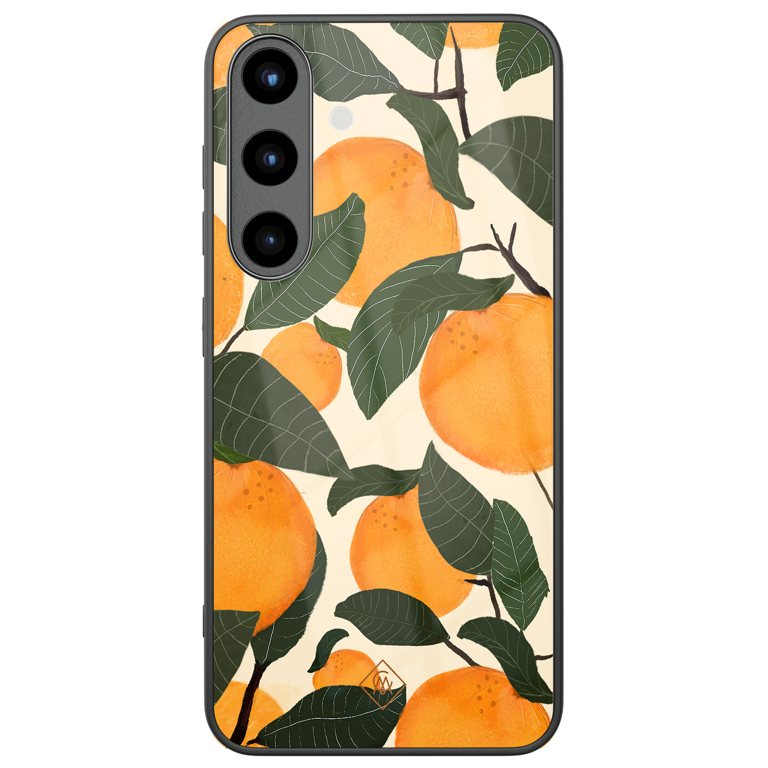 Samsung Galaxy S25 glazen hardcase Orange garden