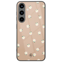 Casimoda Samsung Galaxy S25 glazen hardcase - Sweet daisies