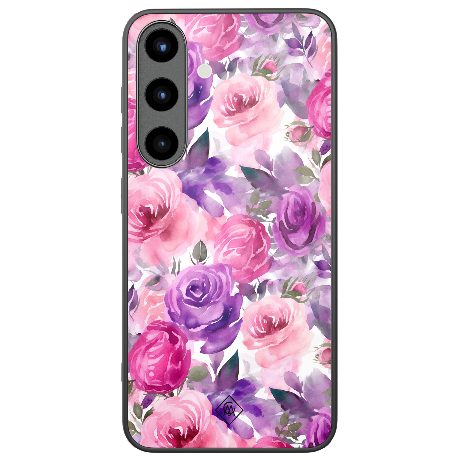 Samsung Galaxy S25 glazen hardcase Rosy blooms