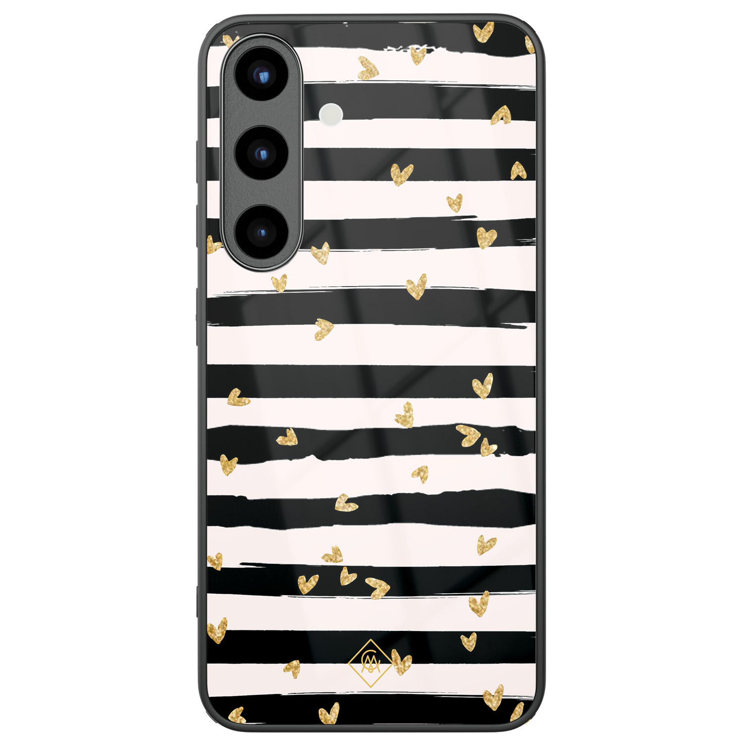 Samsung Galaxy S25 glazen hardcase Hart streepjes