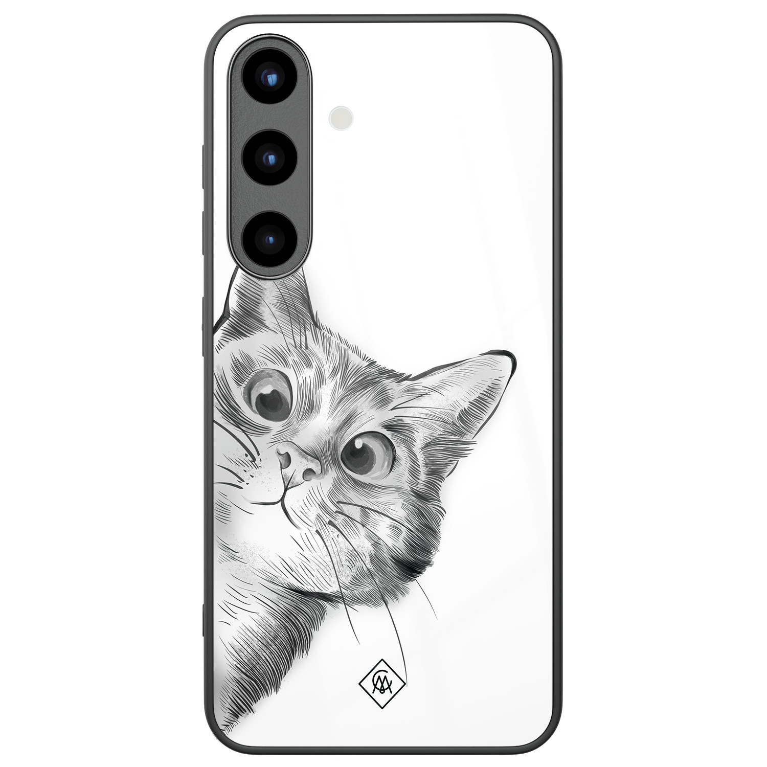 Samsung Galaxy S25 glazen hardcase Peekaboo kat