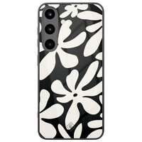 Casimoda Samsung Galaxy S25 glazen hardcase - Noir bloom