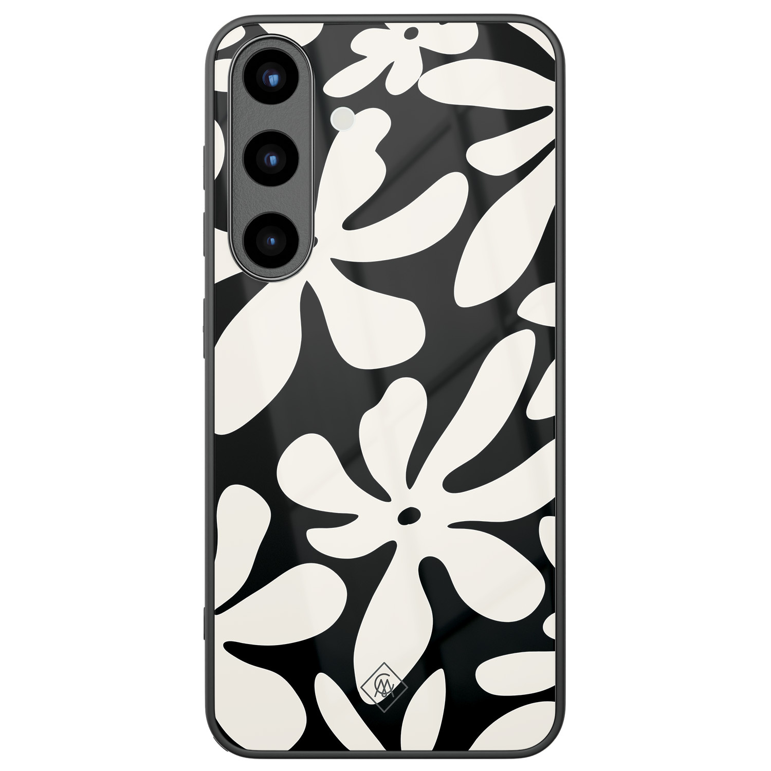 Samsung Galaxy S25 glazen hardcase Noir bloom