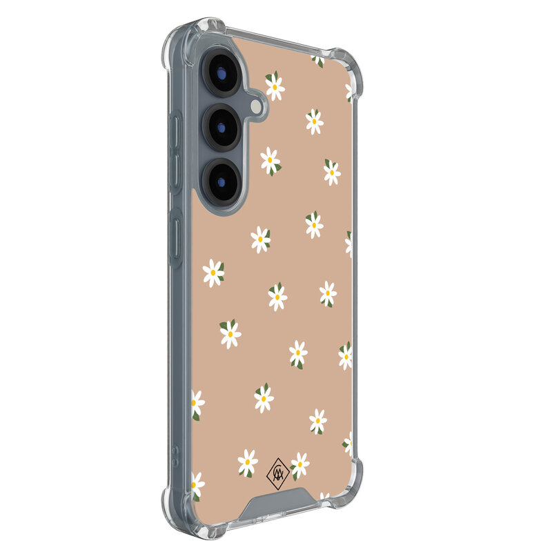 Casimoda Samsung Galaxy S25 shockproof hoesje - Sweet daisies