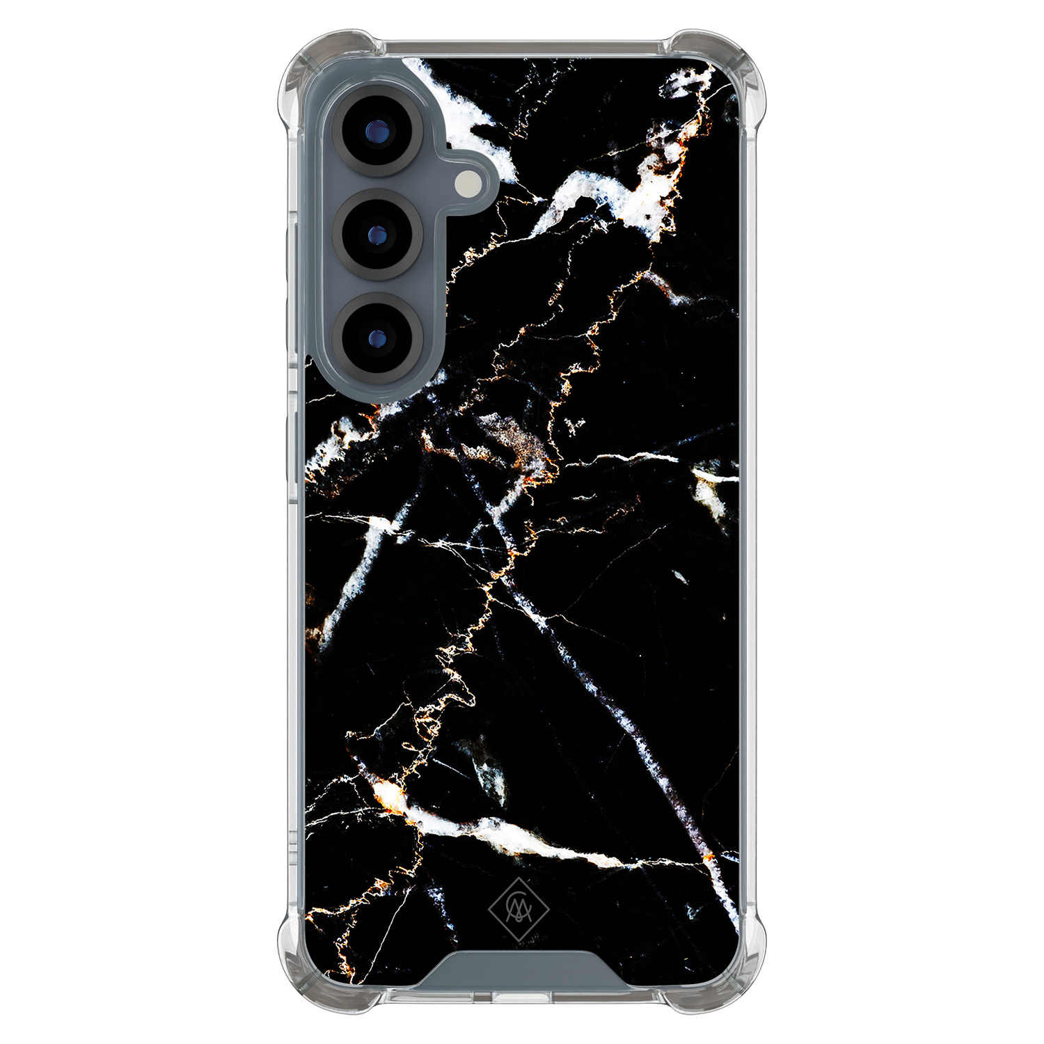 Samsung Galaxy S25 shockproof hoesje Marmer zwart