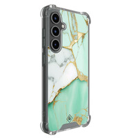 Casimoda Samsung Galaxy S24 FE shockproof hoesje - Marmer mintgroen