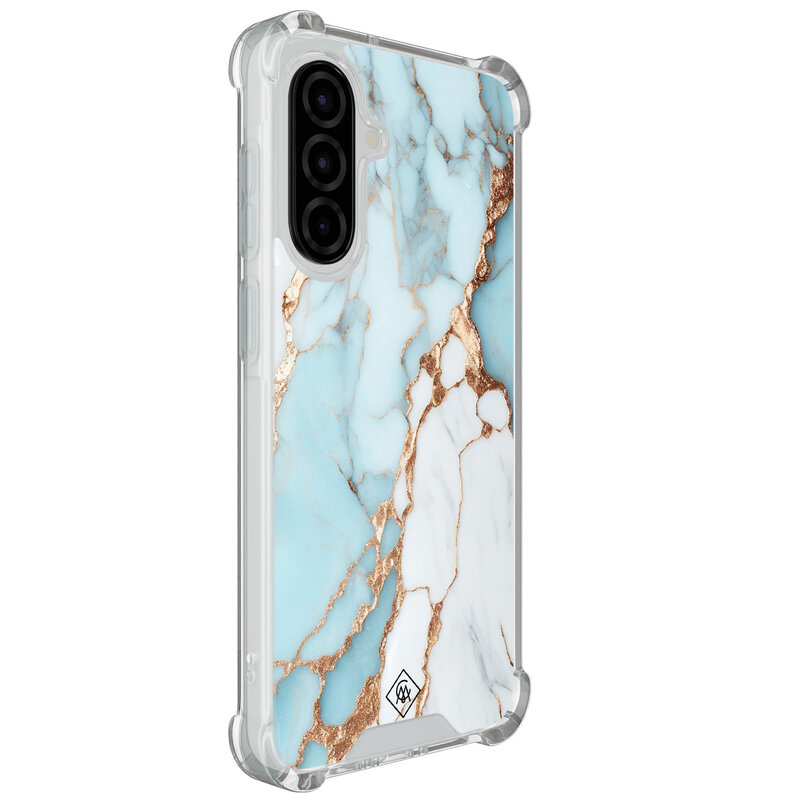 Casimoda Samsung Galaxy A56 shockproof hoesje - Marmer lichtblauw