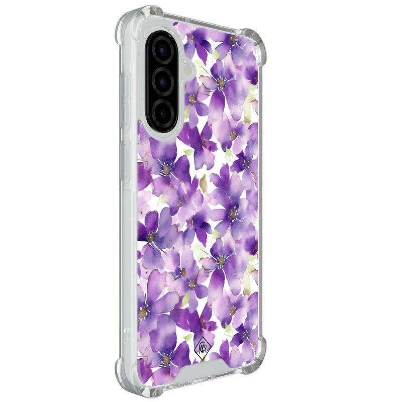 Casimoda Samsung Galaxy A56 shockproof hoesje - Floral violet