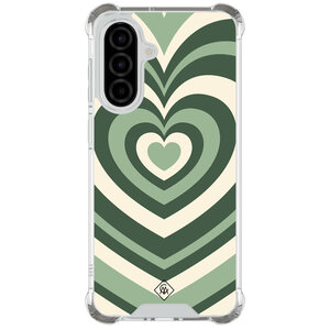 Casimoda Samsung Galaxy A36 shockproof hoesje - Groen hart swirl