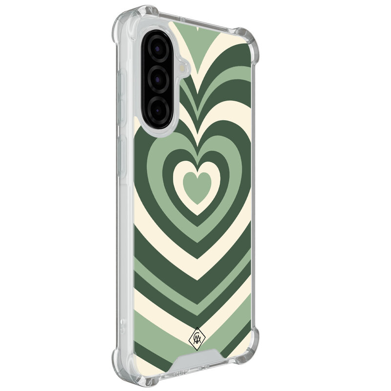 Casimoda Samsung Galaxy A36 shockproof hoesje - Groen hart swirl