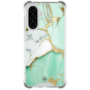 Casimoda Samsung Galaxy A36 shockproof hoesje - Marmer mintgroen
