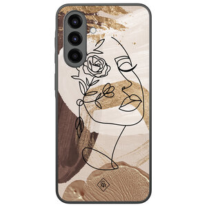 Casimoda Samsung Galaxy A36 hoesje - Abstract gezicht bruin