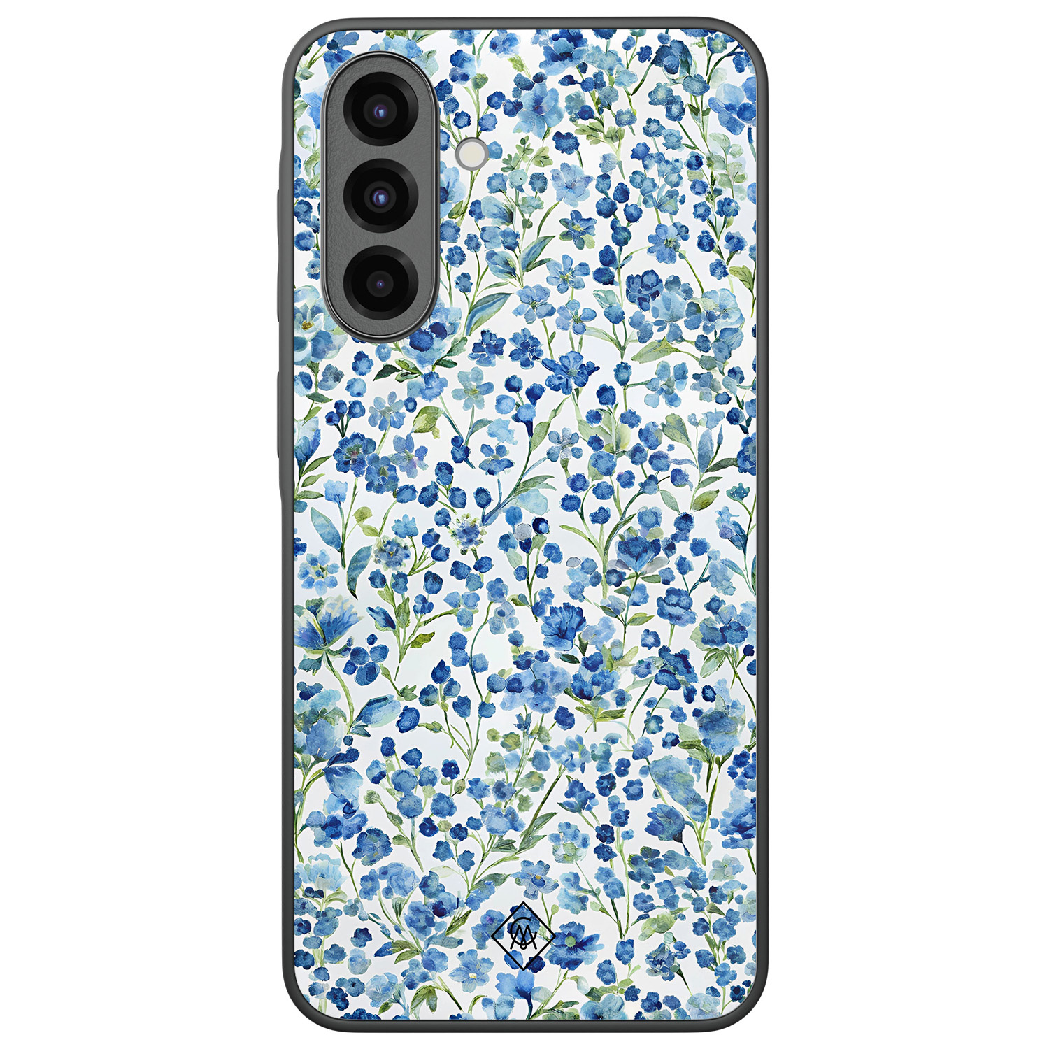 Samsung Galaxy A36 hoesje Vintage blue floral