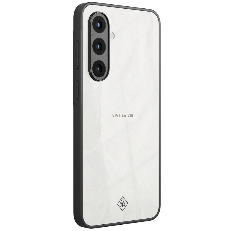 Casimoda Samsung Galaxy A56 glazen hardcase - Vive la vie