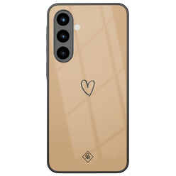 Casimoda Samsung Galaxy A56 glazen hardcase - Hart bruin