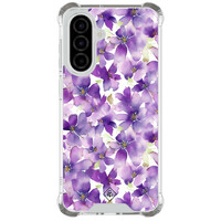 Casimoda Samsung Galaxy A56 shockproof hoesje - Floral violet