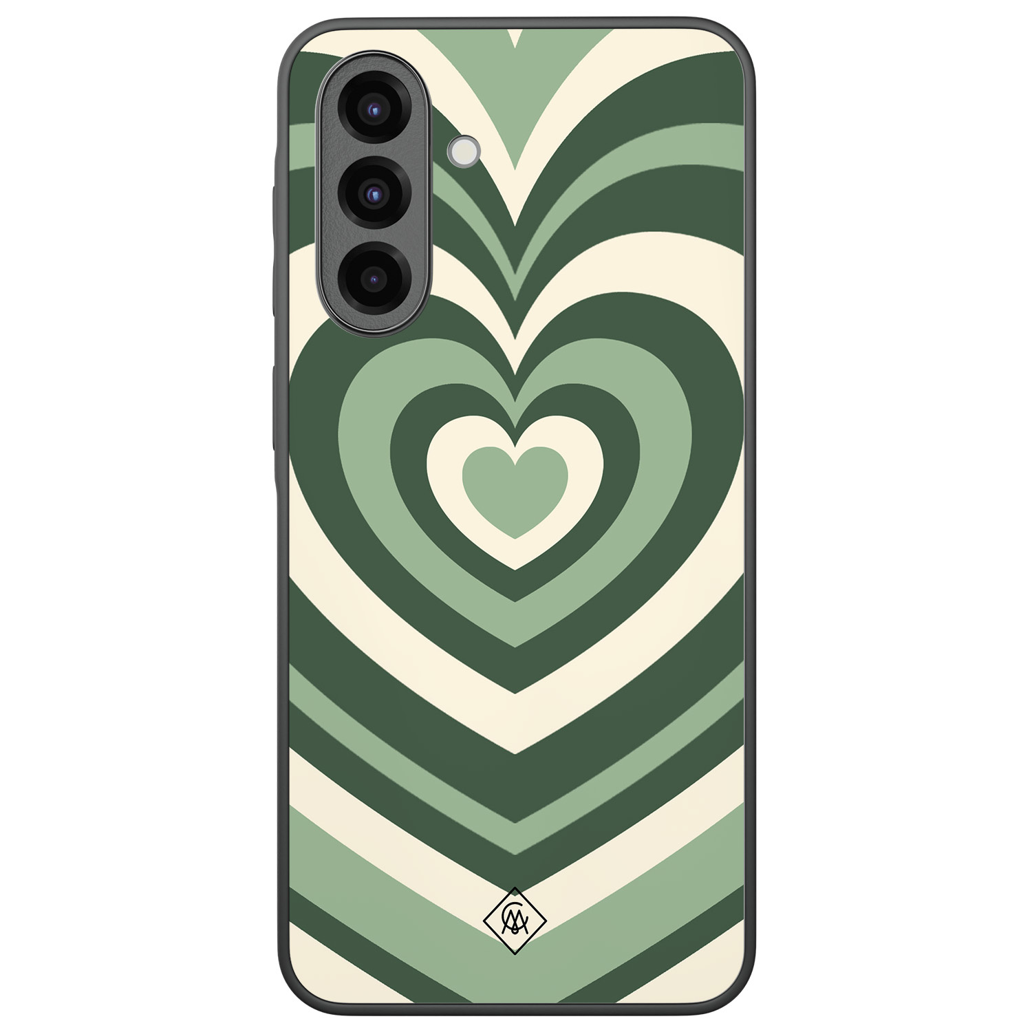 Samsung Galaxy A36 hoesje Hart swirl groen