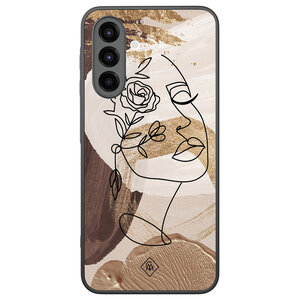 Casimoda Samsung Galaxy A26 hoesje - Abstract gezicht bruin