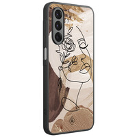 Casimoda Samsung Galaxy A26 hoesje - Abstract gezicht bruin