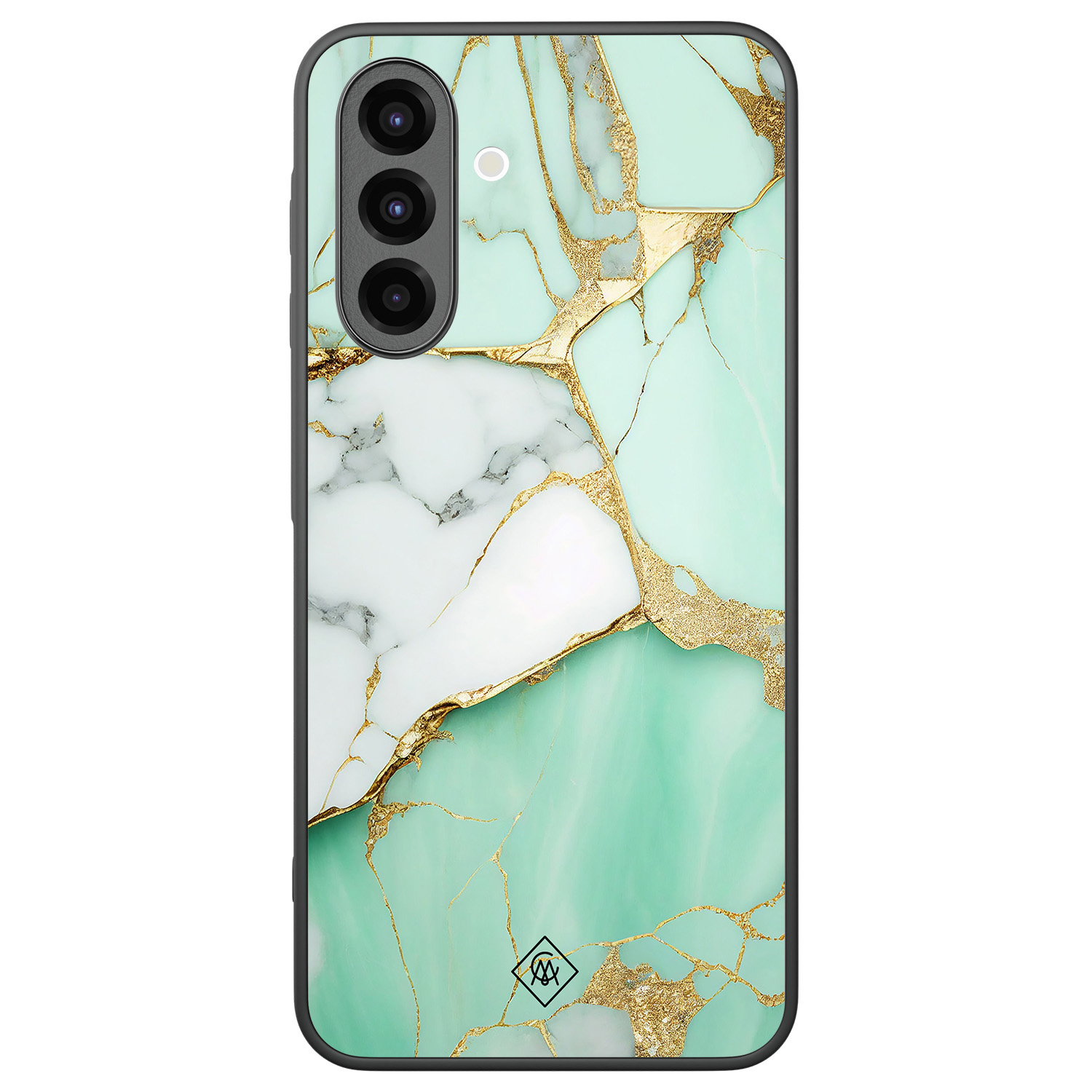 Samsung Galaxy A26 hoesje Marmer mint goud
