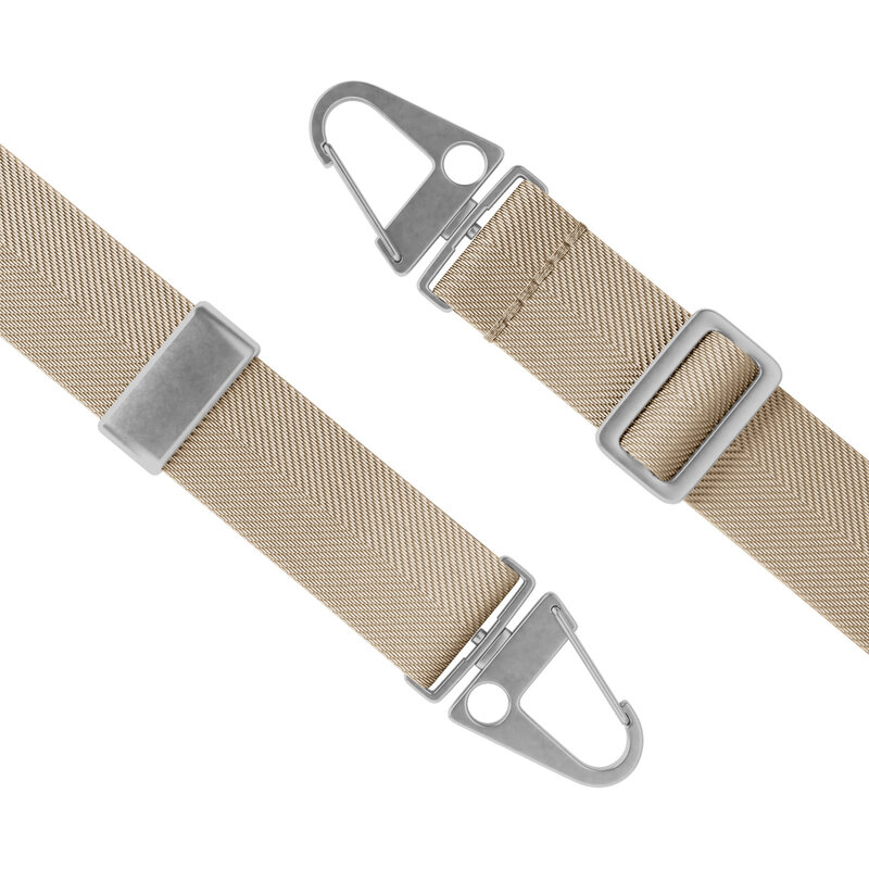 Casimoda Universeel verstelbaar telefoonkoord met zilveren sluiting - Beige