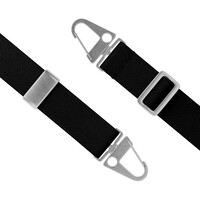 Casimoda Universeel verstelbaar telefoonkoord met zilveren sluiting - Zwart