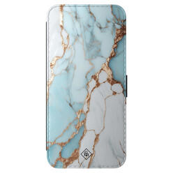 Casimoda Samsung Galaxy A56 flipcase - Marmer lichtblauw