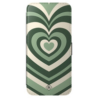 Casimoda Samsung Galaxy A56 flipcase - Hart swirl groen