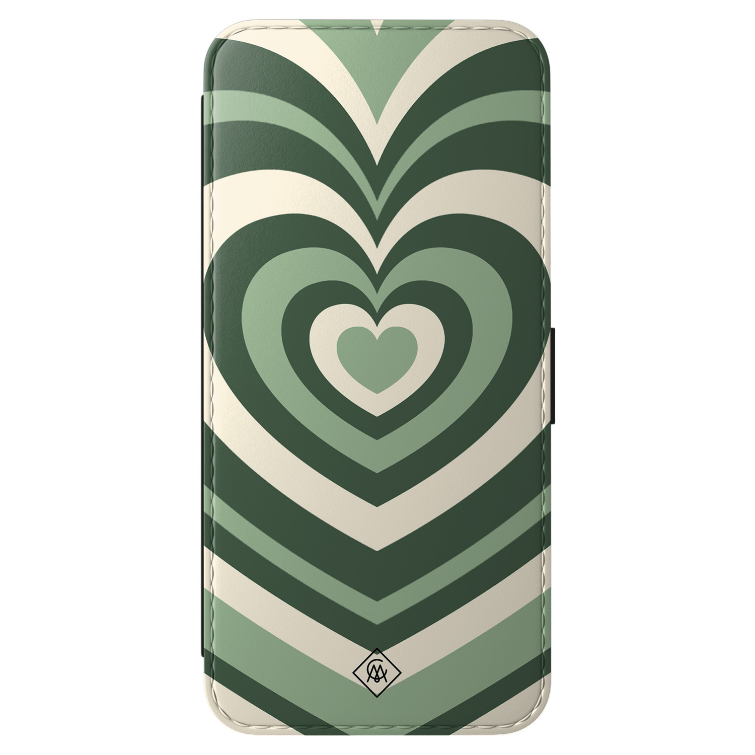 Samsung Galaxy A56 flipcase Hart swirl groen