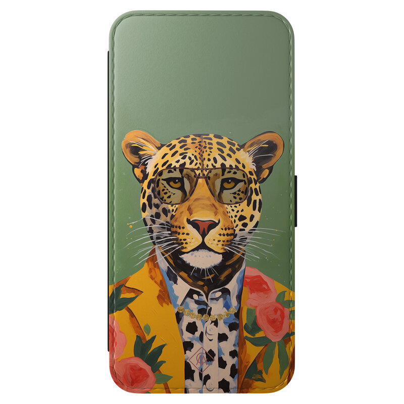 Casimoda Samsung Galaxy A56 flipcase - Luipaard hipster