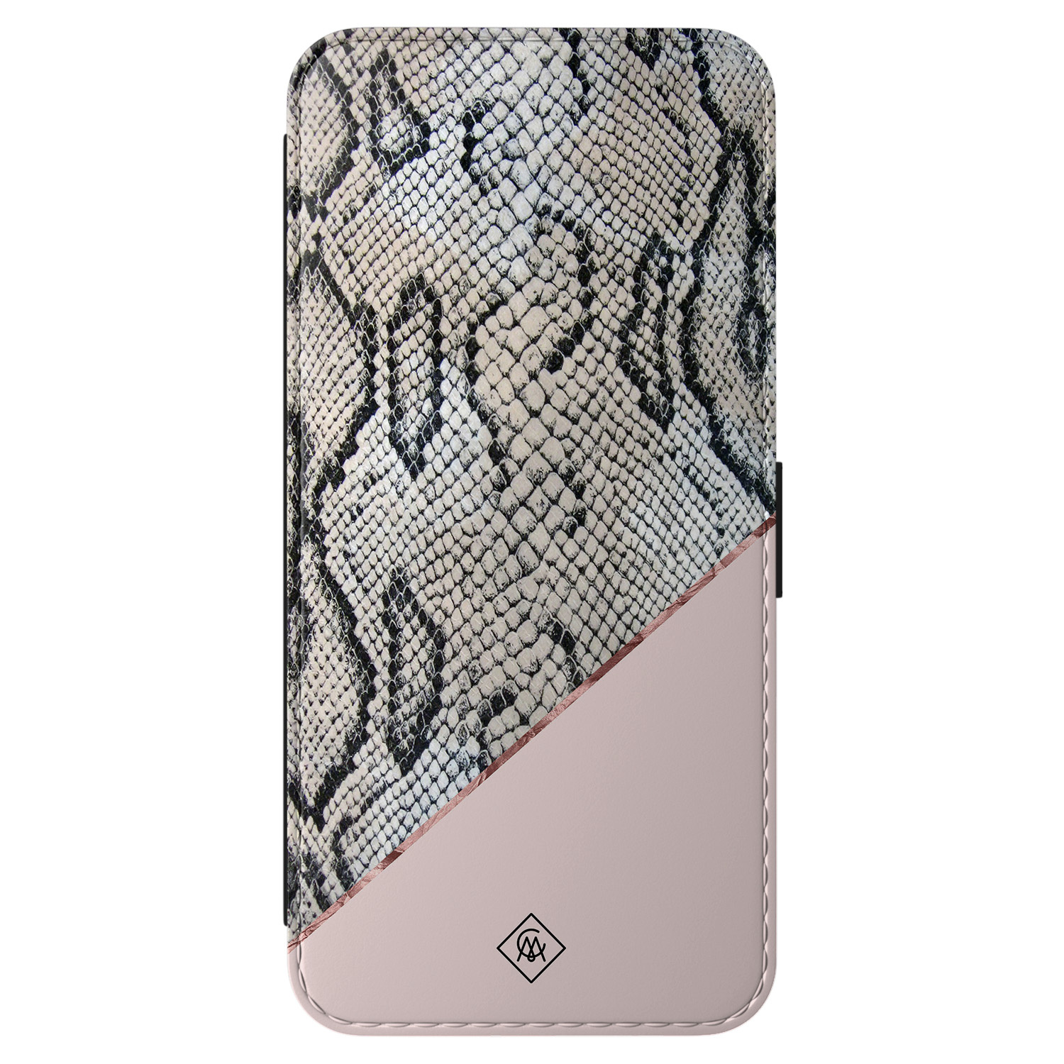 Samsung Galaxy A56 flipcase Snake print roze
