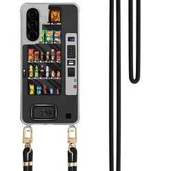Casimoda Samsung Galaxy A56 hoesje met zwart koord - Snoepautomaat