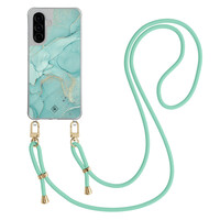 Casimoda Samsung Galaxy A56 hoesje met mint koord - Touch of mint