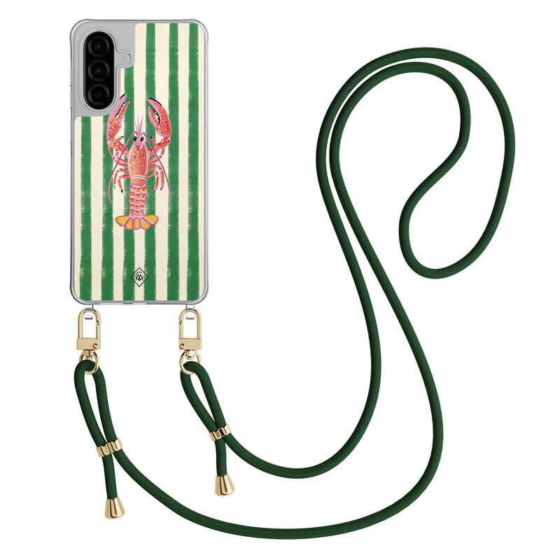 Casimoda Samsung Galaxy A56 hoesje met groen koord - Kreeft