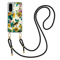 Casimoda Samsung Galaxy A56 hoesje met zwart koord - Sunflowers