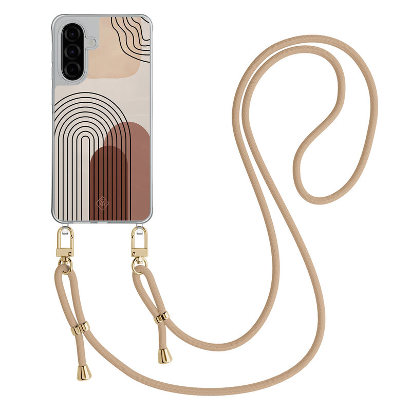 Casimoda Samsung Galaxy A56 hoesje met beige koord - Warm curves