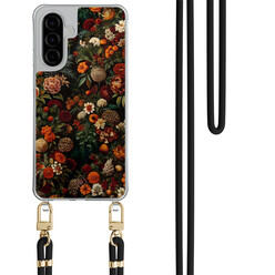 Casimoda Samsung Galaxy A36 hoesje met zwart koord - Exotic garden