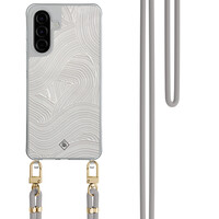 Casimoda Samsung Galaxy A36 hoesje met grijs koord - Abstract waves