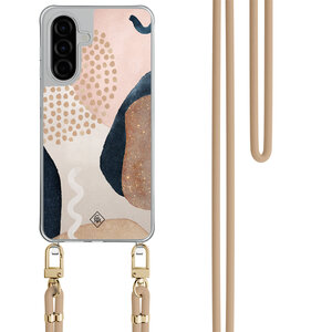 Casimoda Samsung Galaxy A36 hoesje met beige koord - Abstract dots
