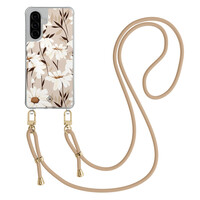 Casimoda Samsung Galaxy A36 hoesje met beige koord - In bloom