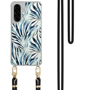 Casimoda Samsung Galaxy A26 hoesje met donkerblauw koord - Japandi waves