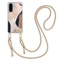 Casimoda Samsung Galaxy A26 hoesje met beige koord - Abstract dots