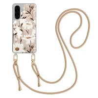 Casimoda Samsung Galaxy A26 hoesje met beige koord - In bloom