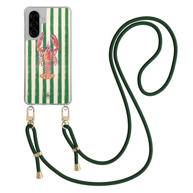Casimoda Samsung Galaxy A26 hoesje met groen koord - Kreeft