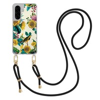 Casimoda Samsung Galaxy A26 hoesje met zwart koord - Sunflowers