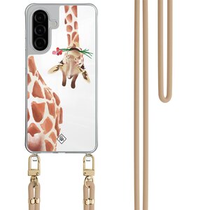 Casimoda Samsung Galaxy A26 hoesje met beige koord - Giraffe